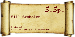 Sill Szabolcs névjegykártya