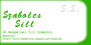 szabolcs sill business card